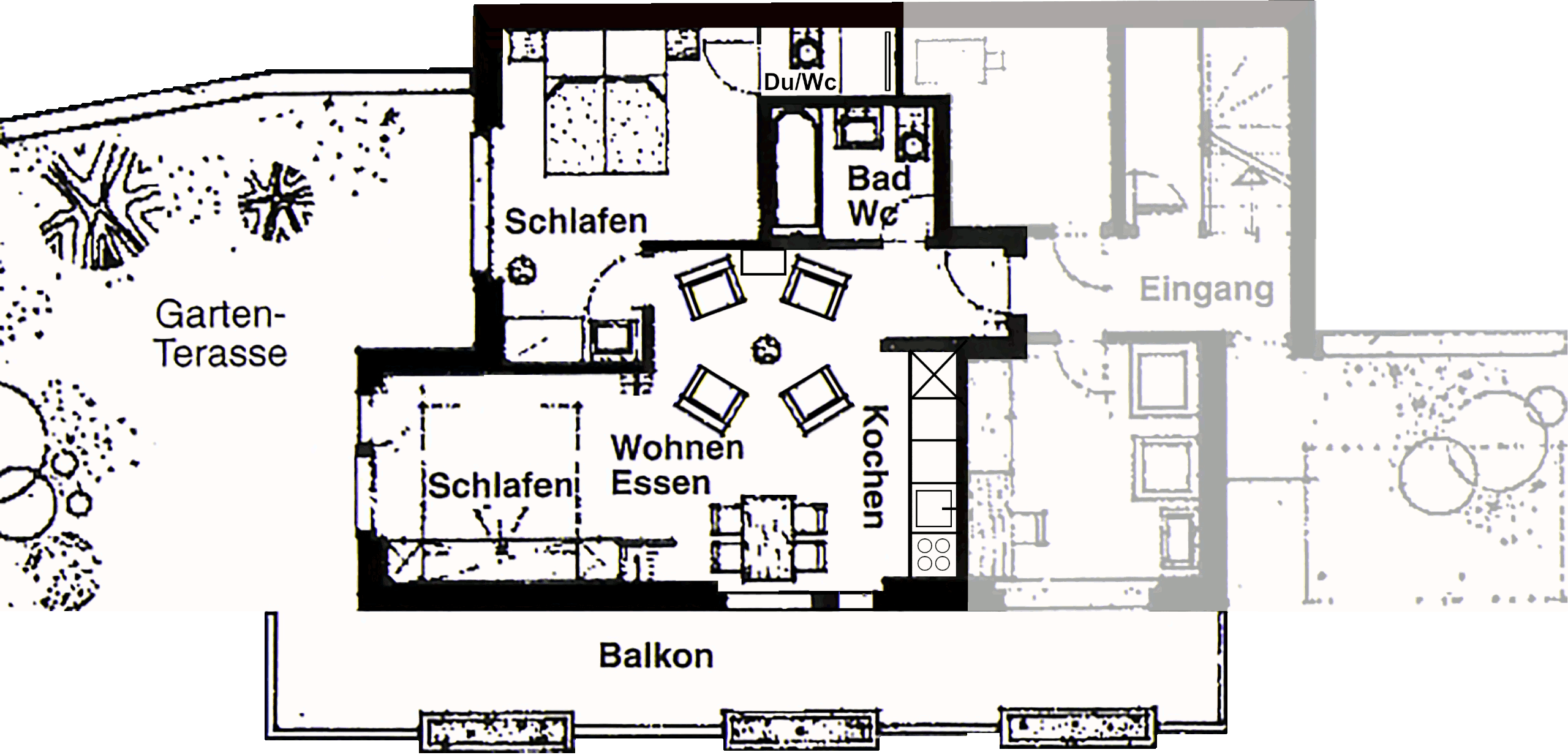 grundriss 2 zimmerwohnung